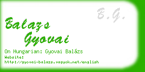 balazs gyovai business card
